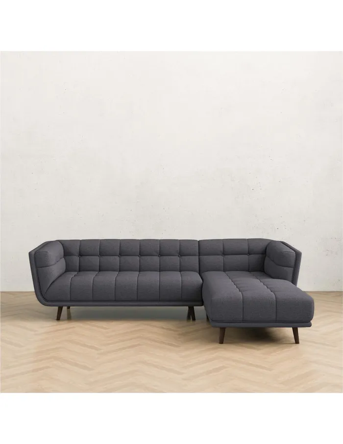 Anne Klein Agnesi Gray 102034 Sectional With Right Arm Facing Chaise Gray Women Home