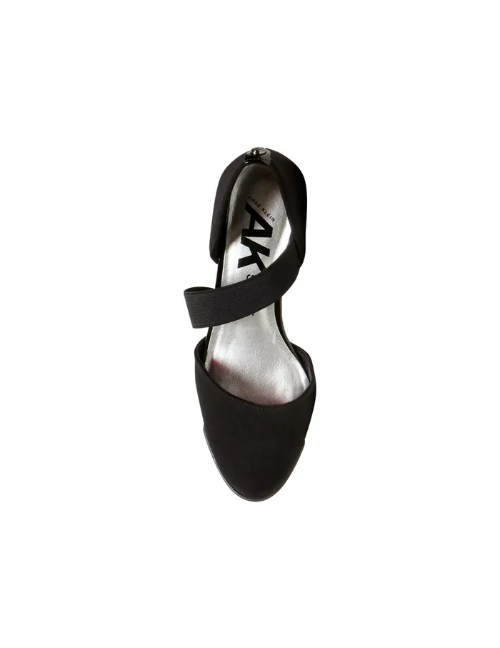 Anne Klein Tara Strap D039Orsay Wedge Black Multi Fabric Women Shoes