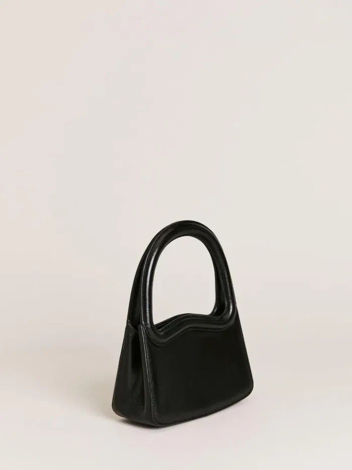 Bags The Reformation Mini Luciana Frame Handle Black Leather