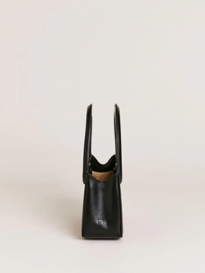 Bags The Reformation Mini Luciana Frame Handle Black Leather