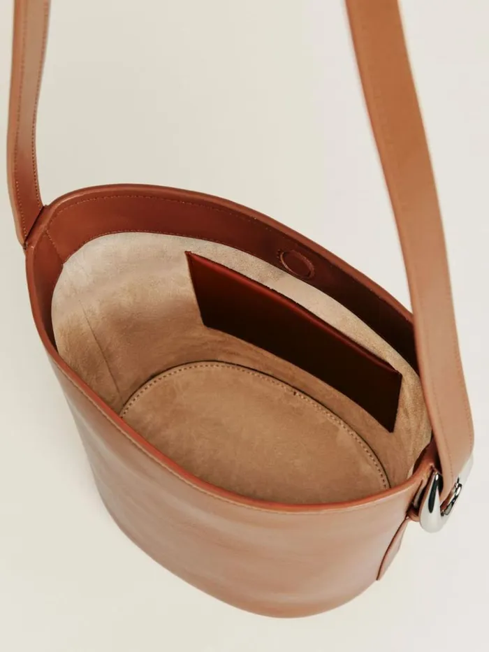 Bags The Reformation Seleena Small Bucket Bag Lido Leather