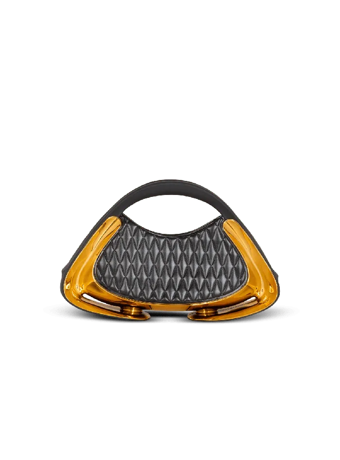 Balmain Handbags Women Quilted Medium Jolie Madame Bag Gold