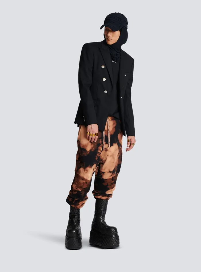 Balmain Jackets And Blazers Men Doublebreasted Wool Blazer Black