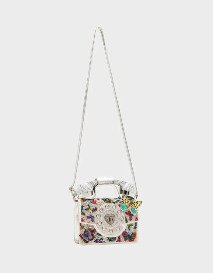 Betsey Johnson Women KITSCH BUTTERFLY PHONE BAG SILVERMULTI Silvermulti Betsey Johnson Women KITSCH BUTTERFLY PHONE BAG SILVERMULTI Silvermulti