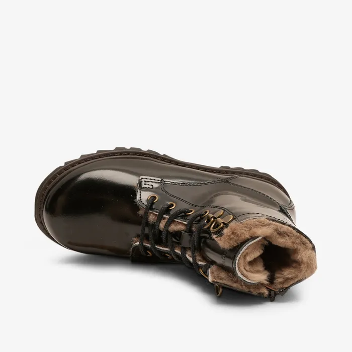 bisgaardshoes maia lamb black polido Black KIDS Winter boots