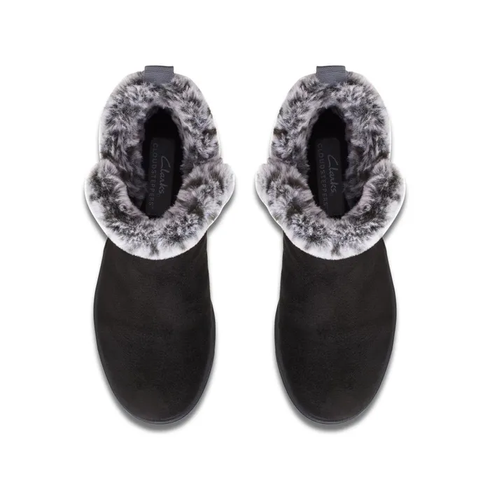 Breeze Fur Black Women Clarks Boots and Booties