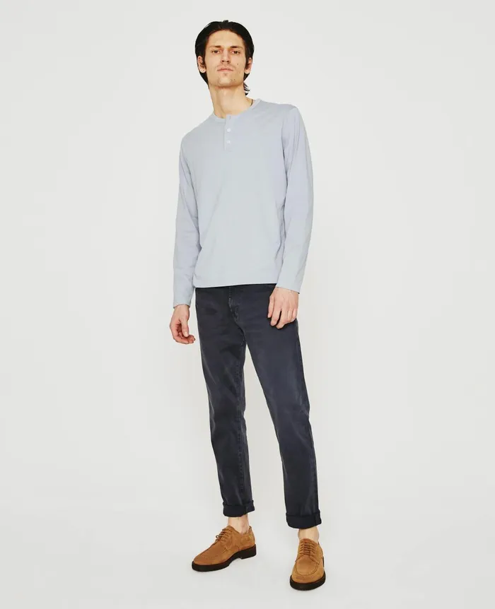 Bryce Long Sleeve Henley White Sands Men AG Jeans Tees
