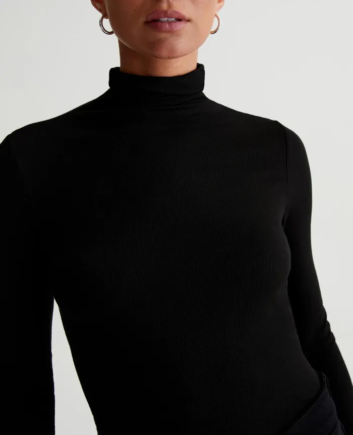 Chels Turtleneck True Black Women AG Jeans Tops and Shirts Chels Turtleneck True Black Women AG Jeans Tops and Shirts