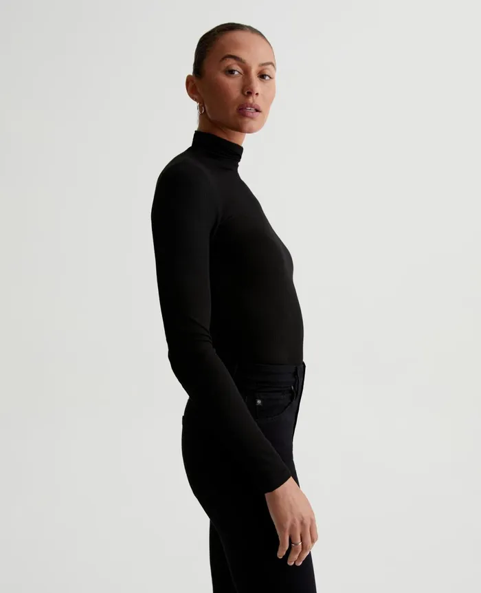 Chels Turtleneck True Black Women AG Jeans Tops and Shirts Chels Turtleneck True Black Women AG Jeans Tops and Shirts