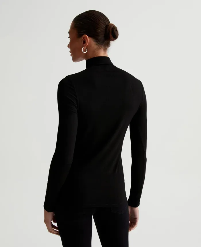 Chels Turtleneck True Black Women AG Jeans Tops and Shirts Chels Turtleneck True Black Women AG Jeans Tops and Shirts