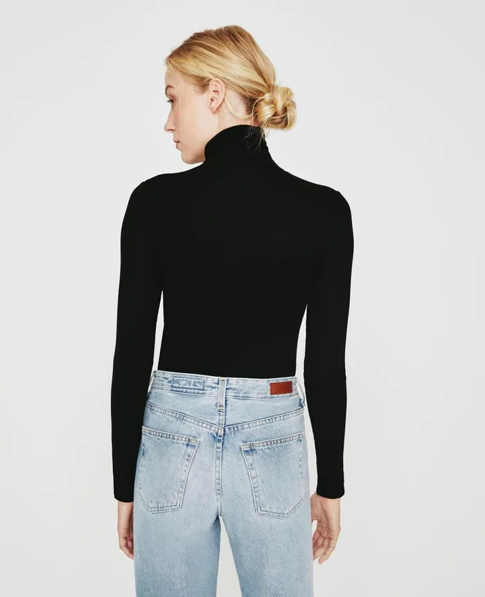 Chels Turtleneck True Black Women AG Jeans Tops and Shirts Chels Turtleneck True Black Women AG Jeans Tops and Shirts