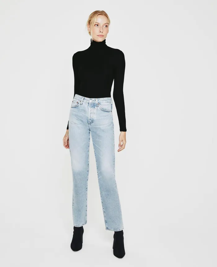 Chels Turtleneck True Black Women AG Jeans Tops and Shirts Chels Turtleneck True Black Women AG Jeans Tops and Shirts