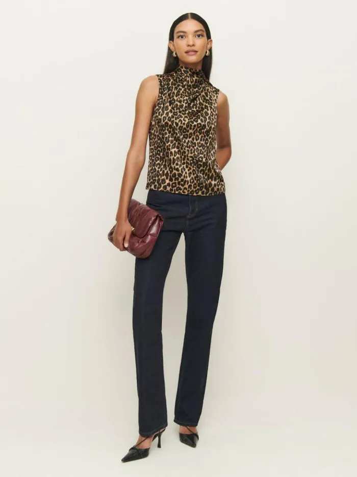 Clothing The Reformation Norella Top Leo