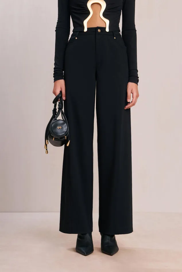 Cult Gaia Adorea Pant Black Women Bottoms