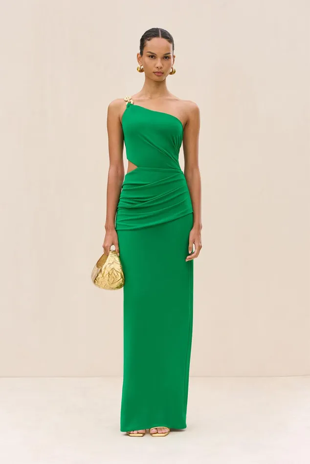 Cult Gaia Cobie Gown Malachite Women Dresses