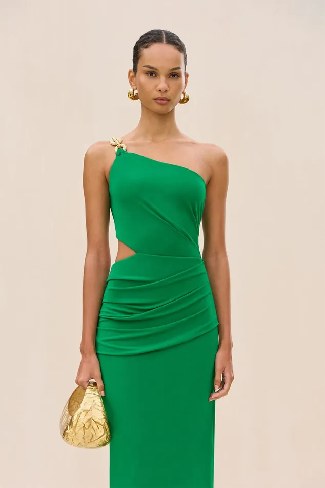 Cult Gaia Cobie Gown Malachite Women Dresses