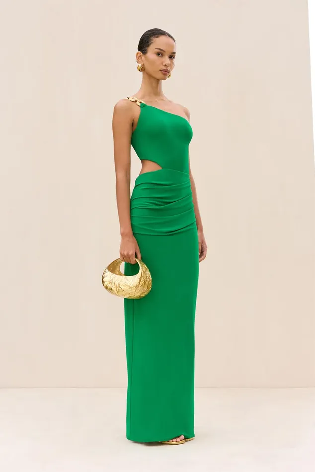 Cult Gaia Cobie Gown Malachite Women Dresses