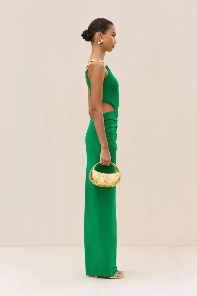 Cult Gaia Cobie Gown Malachite Women Dresses
