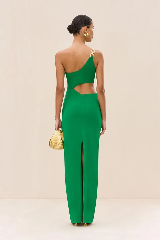 Cult Gaia Cobie Gown Malachite Women Dresses