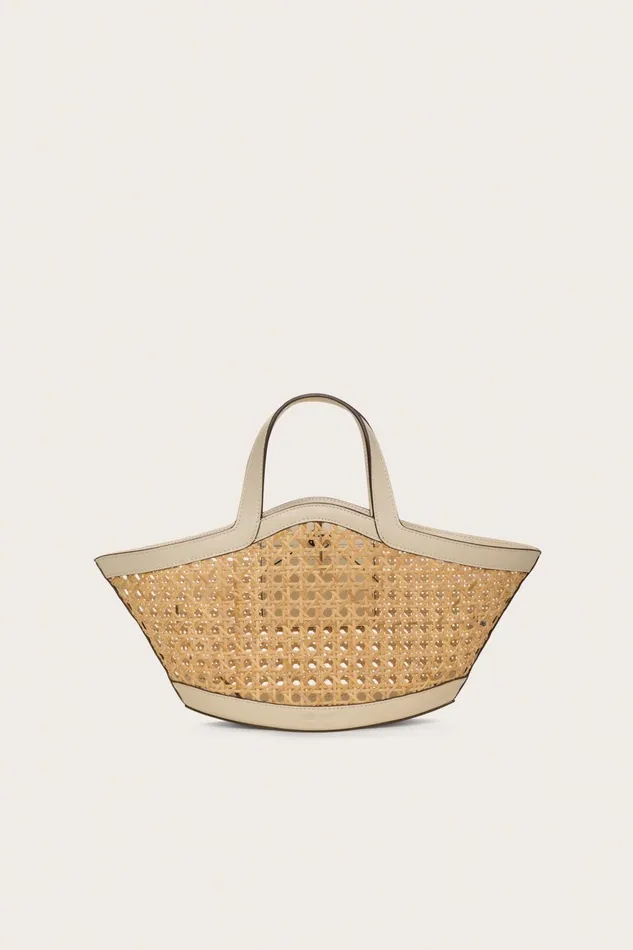 Cult Gaia Mini Yara Tote Natural Women Tote Bags