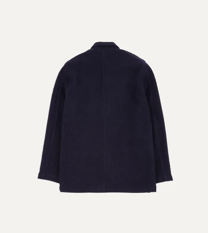 Drake039s Navy Casentino Wool FivePocket Chore Jacket Men Coats and Jackets