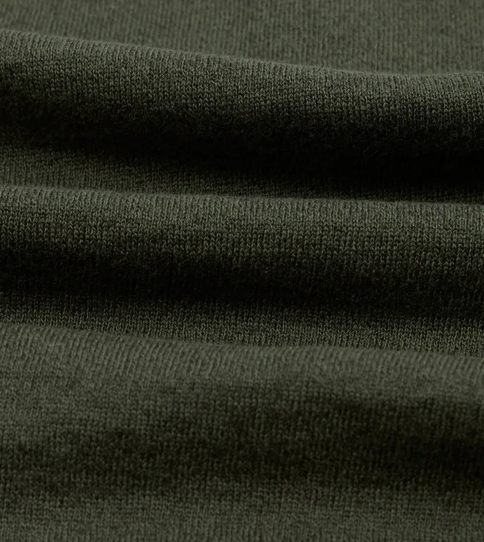 Drake039s Olive Knitted LinenCotton ShortSleeve Polo Shirt Men Knitwear