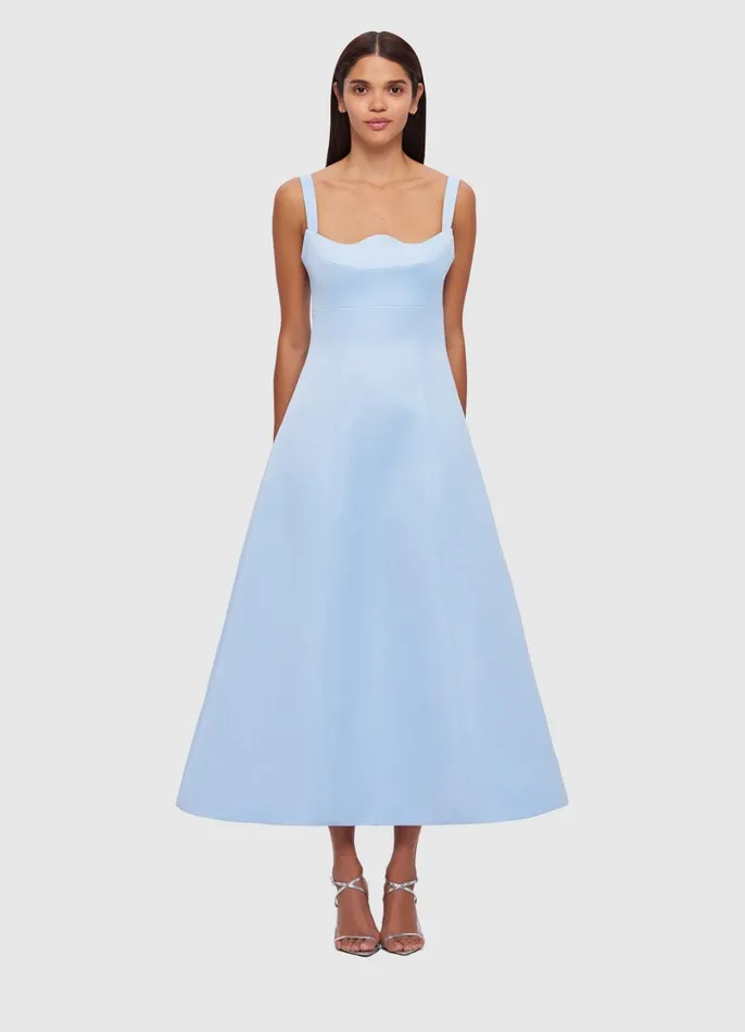 Dresses and Jumpsuits Women LEO LIN Odette Midi Dress 8211 Sky Blue