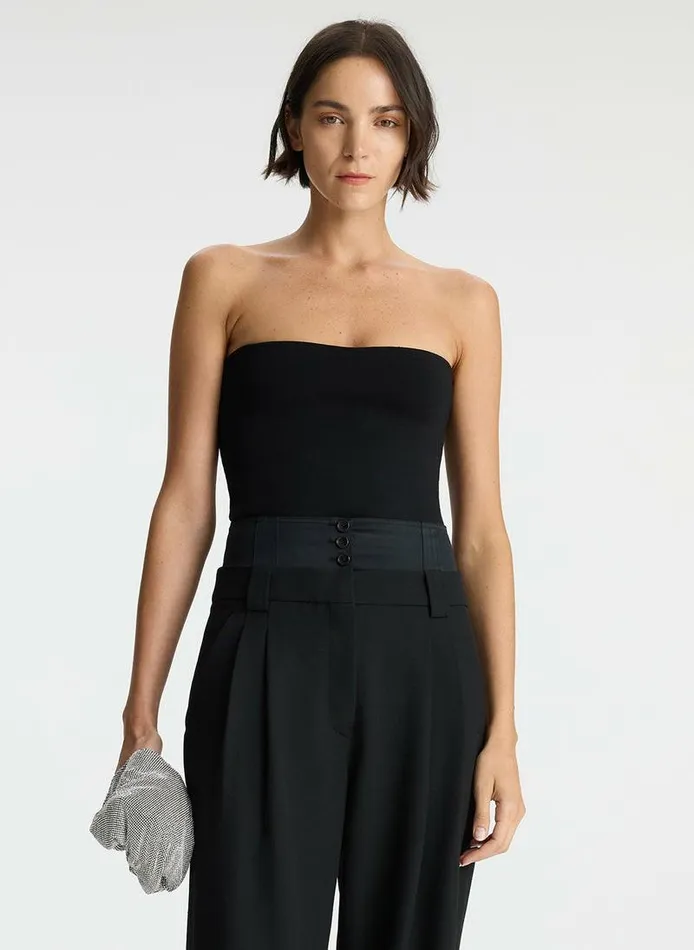 Dresses Women ALC Dean Strapless Compact Knit Top Black