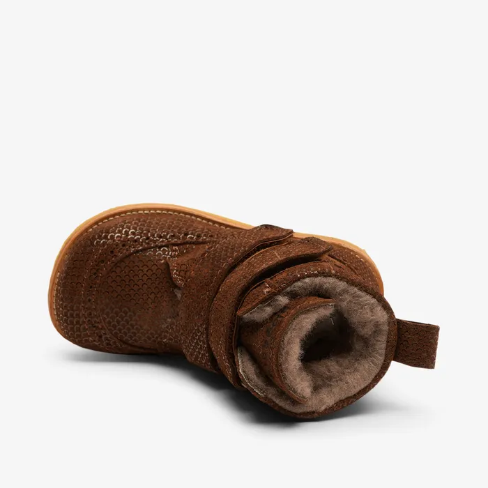 elba tex chocolate Brown BABY Boots bisgaardshoes