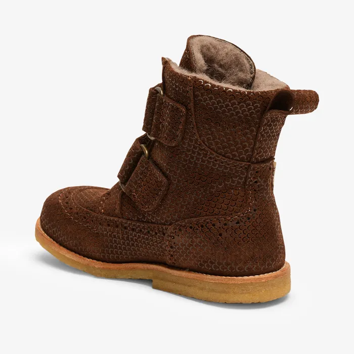elba tex chocolate Brown BABY Boots bisgaardshoes