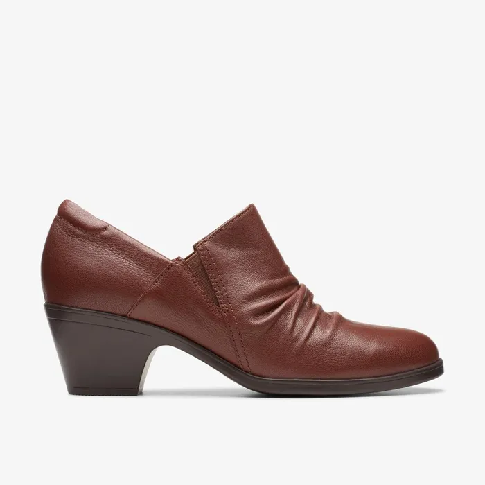 Emily 2 Cove British Tan Leather Women Clarks Heels and Pumps
