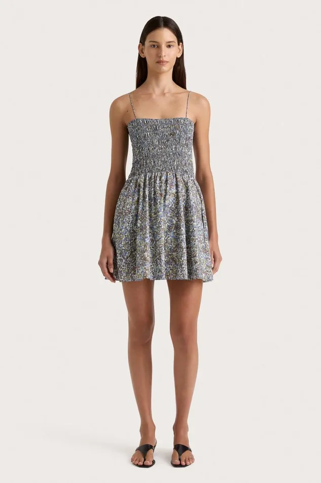 Faithfull The Brand Dresses Josa Mini Dress Meander Blue 8211 Women