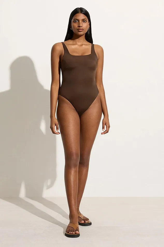 Faithfull The Brand Swim Do Rei One Piece Coffee 8211 Final Sale 8211 Women