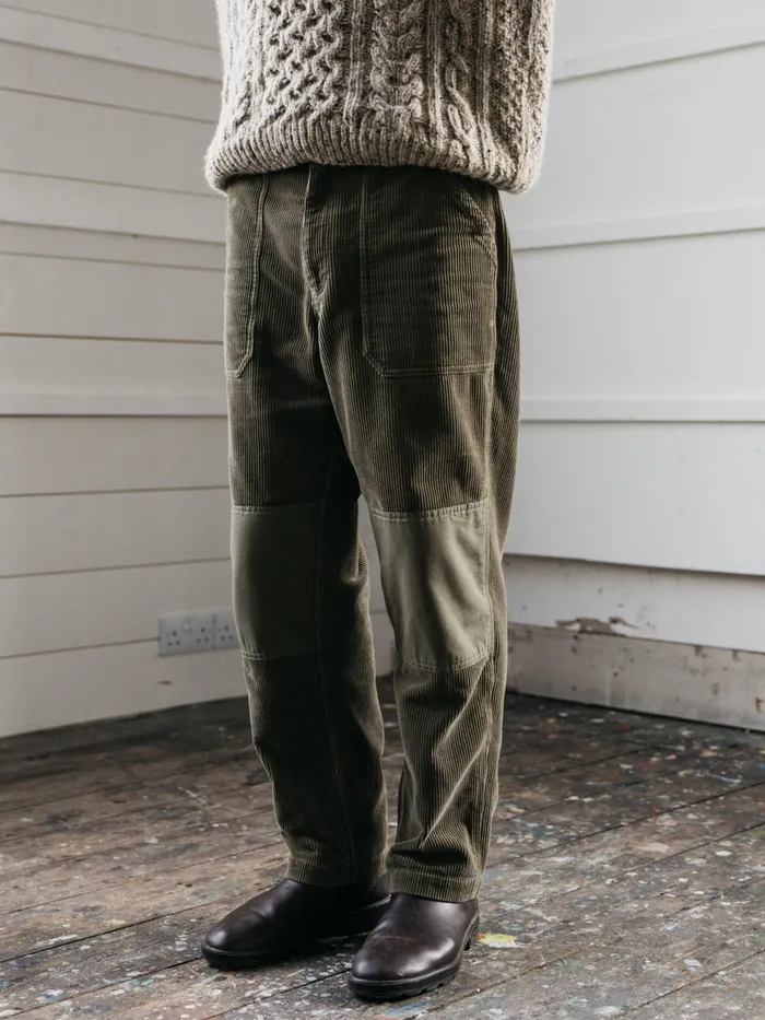 Finisterre Pants Men Basset Cord Trouser Olive