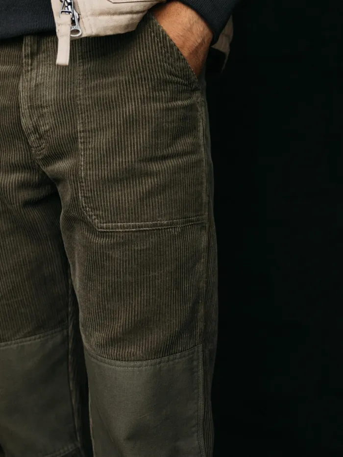 Finisterre Pants Men Basset Cord Trouser Olive