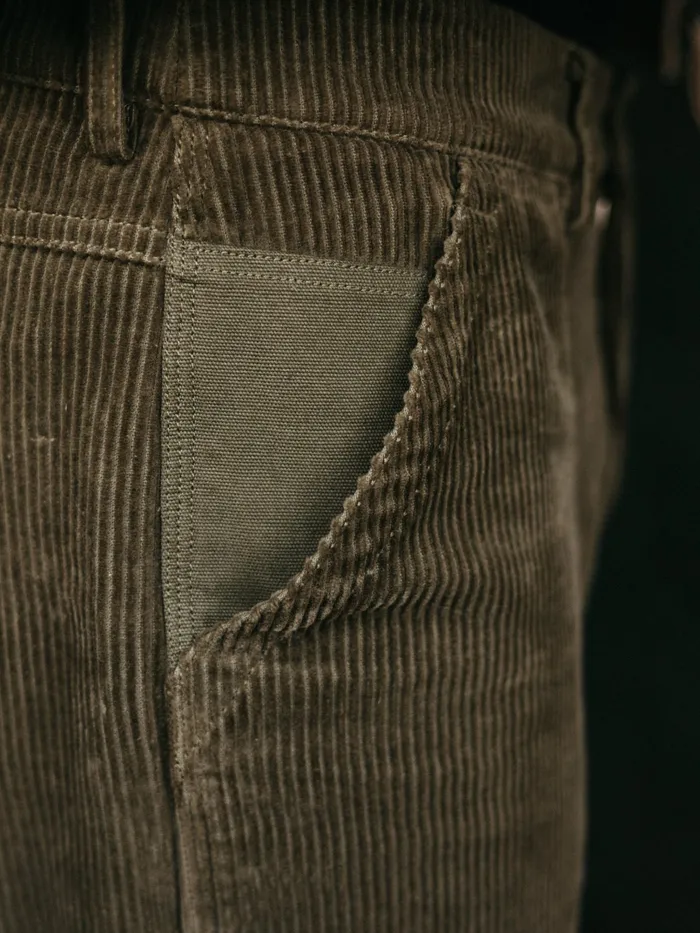 Finisterre Pants Men Basset Cord Trouser Olive