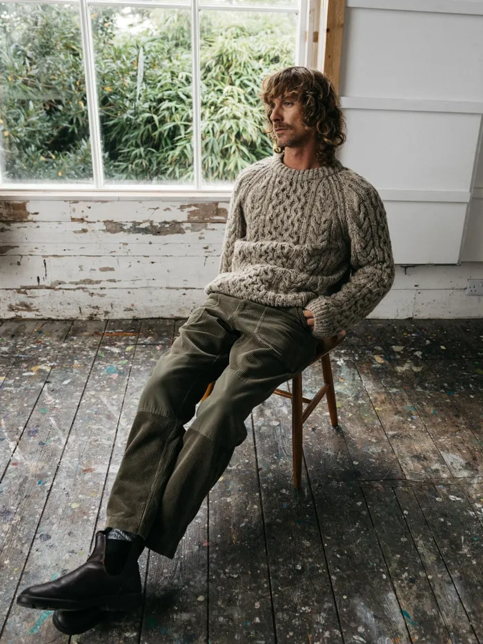 Finisterre Pants Men Basset Cord Trouser Olive