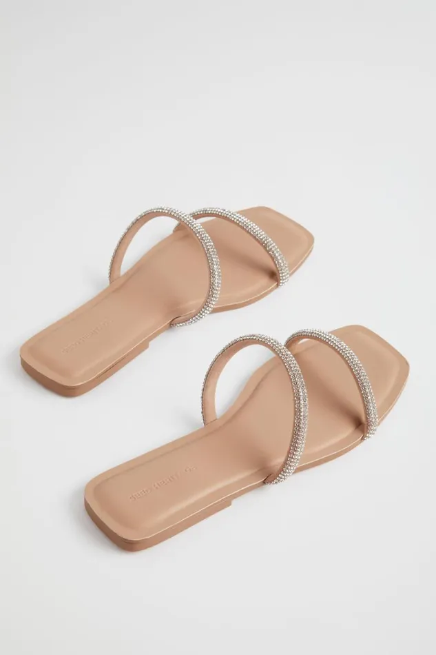 Flats Woman Seed Heritage Natasha Diamante Slide Nude