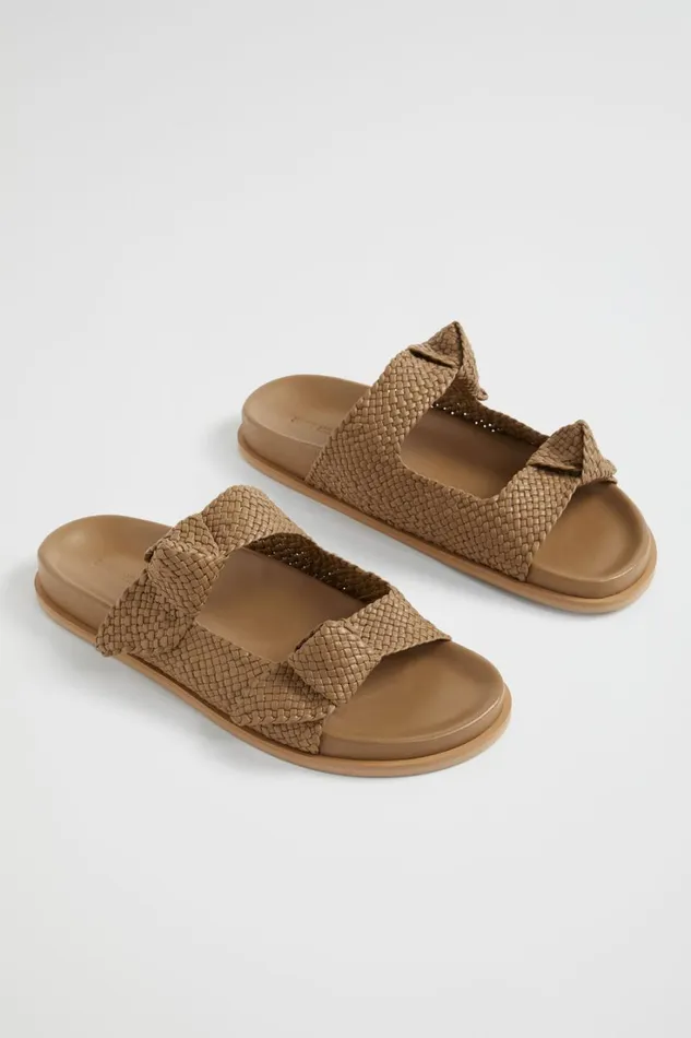 Flats Woman Seed Heritage Penelope Knot Slide Cashew