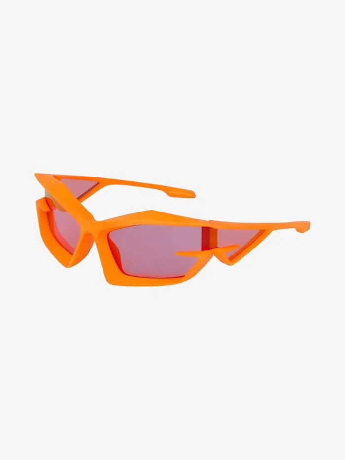 Giv Cut Unisex Injected Sunglasses Orange Fluo WomenMen Givenchy Sunglasses