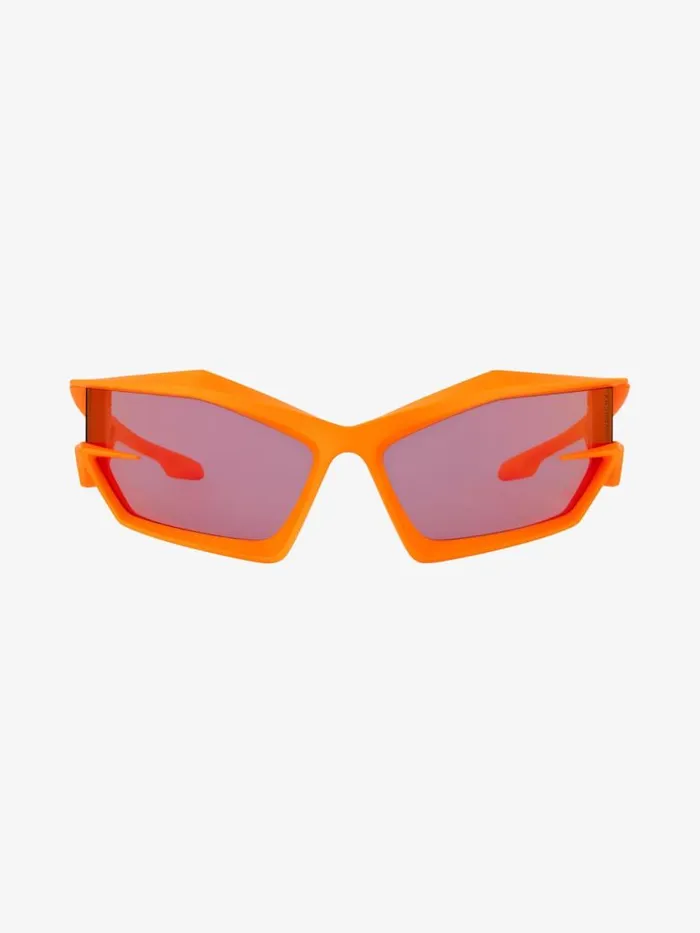 Giv Cut Unisex Injected Sunglasses Orange Fluo WomenMen Givenchy Sunglasses