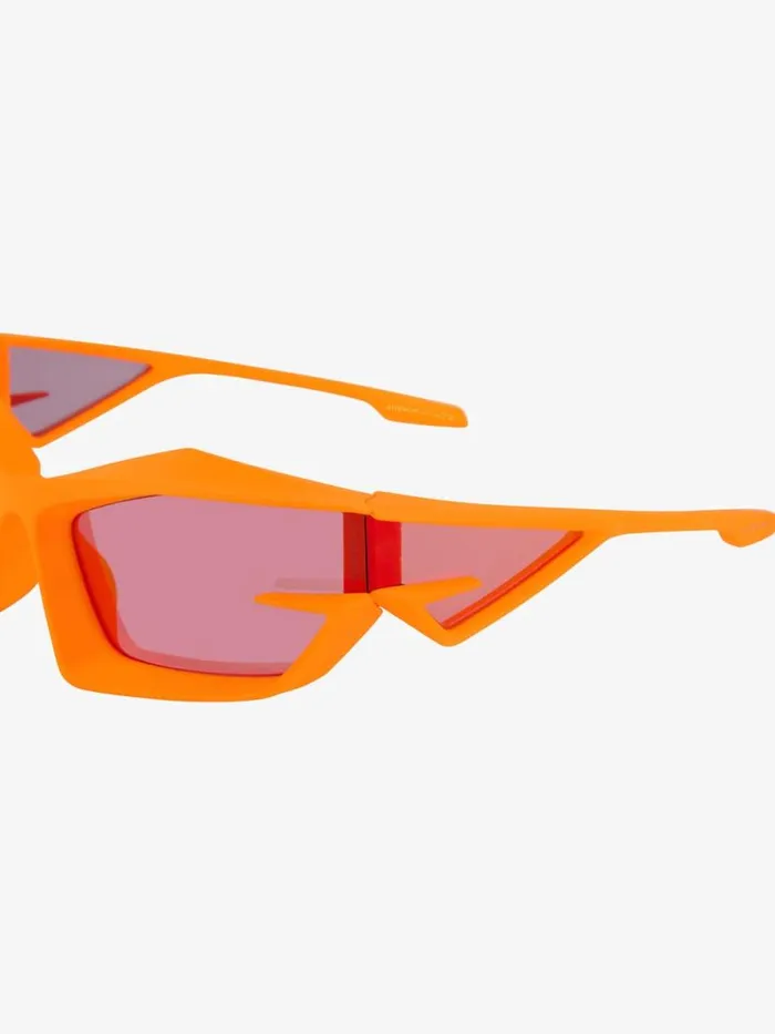 Giv Cut Unisex Injected Sunglasses Orange Fluo WomenMen Givenchy Sunglasses