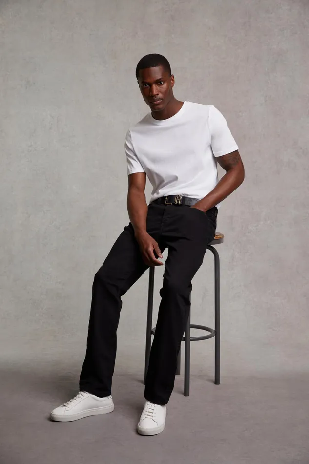 Holland Cooper Classic Straight Jean Black Men Jeans Holland Cooper Classic Straight Jean Black Men Jeans