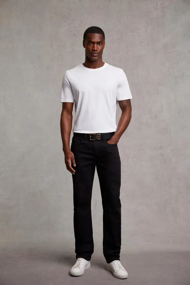 Holland Cooper Classic Straight Jean Black Men Jeans Holland Cooper Classic Straight Jean Black Men Jeans