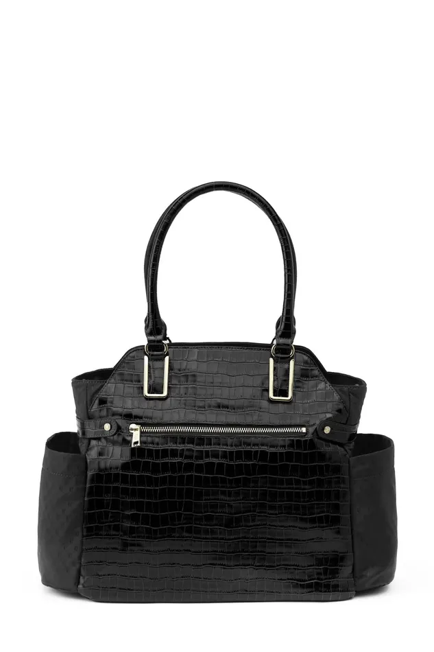 Holland Cooper Thames Changing Bag Black Monogram Women Baby Changing Bags