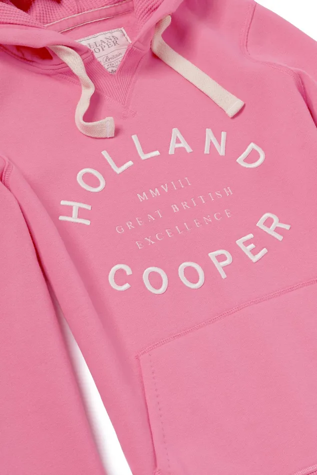 Holland Cooper Varsity Hoodie Peony Pink Women Hoodies Holland Cooper Varsity Hoodie Peony Pink Women Hoodies
