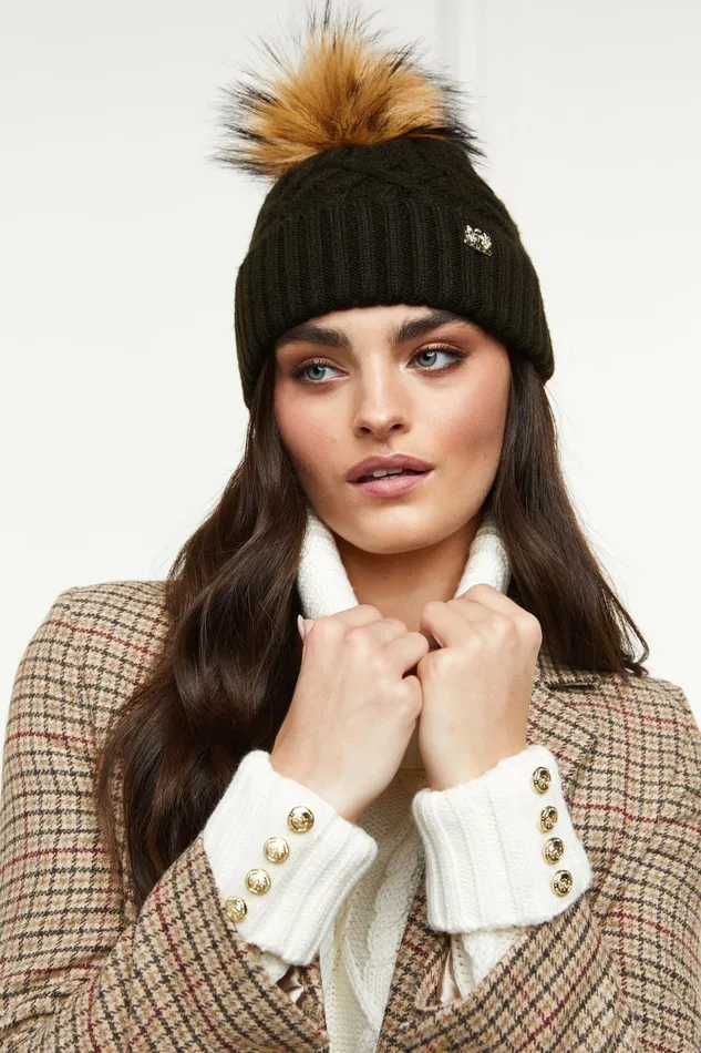 Holland Cooper Windsor Bobble Hat Women Hats and Headbands