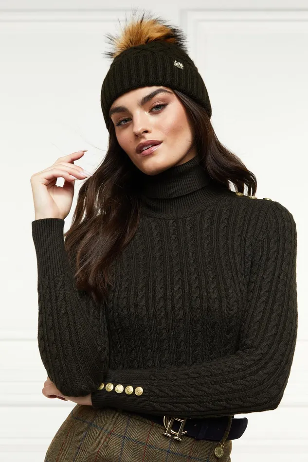 Holland Cooper Windsor Bobble Hat Women Hats and Headbands