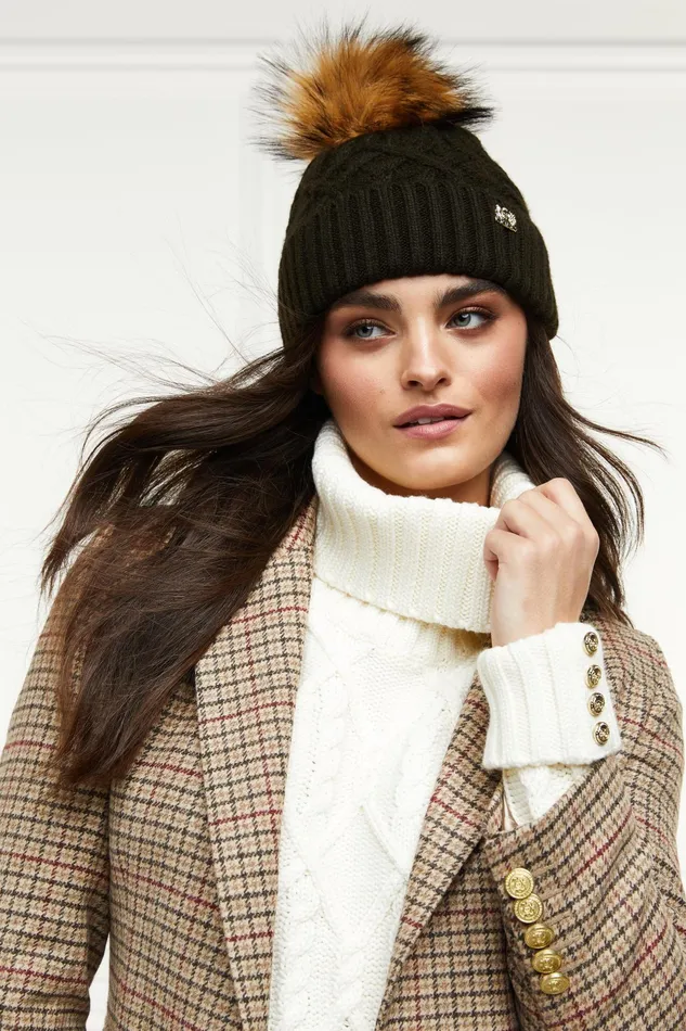 Holland Cooper Windsor Bobble Hat Women Hats and Headbands