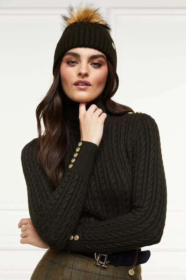 Holland Cooper Windsor Bobble Hat Women Hats and Headbands